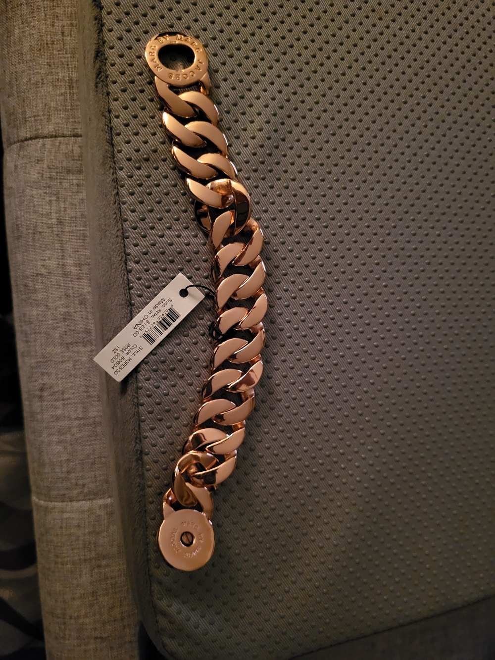 Mark By Mark Jacobs, Rose Gold Chain Link Bracelet. W/ Turn Lock Close. 7.25" L.